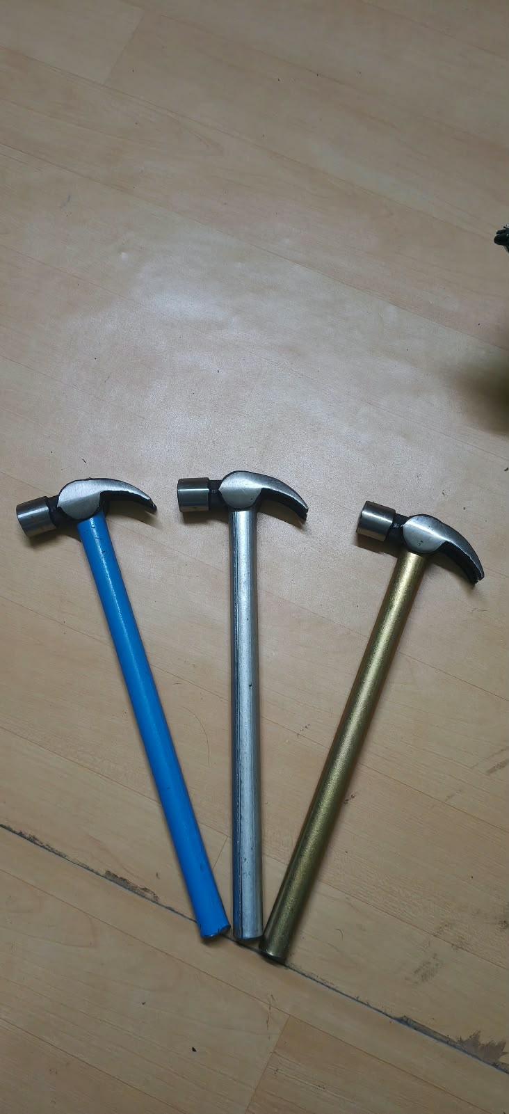 Steel-handle claw hammers